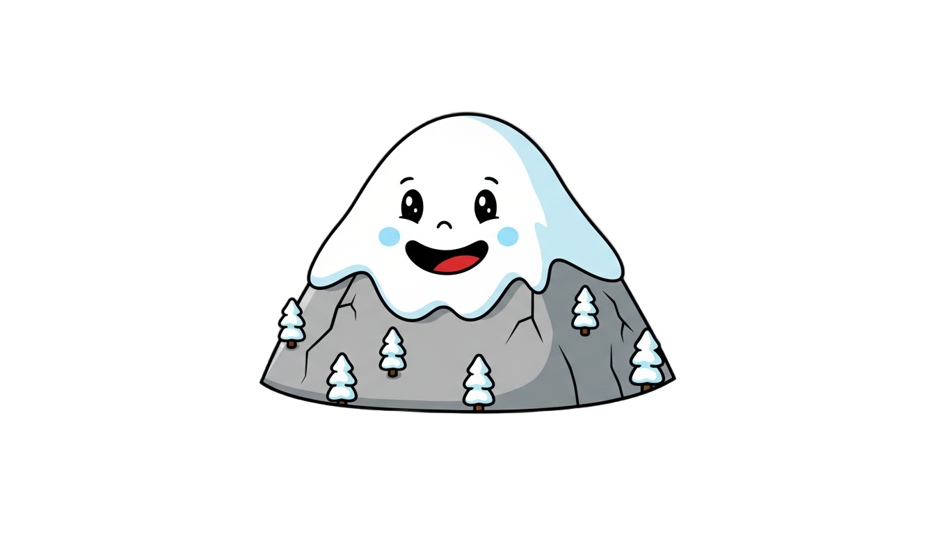snow mountain cartoon png PNG transparent background