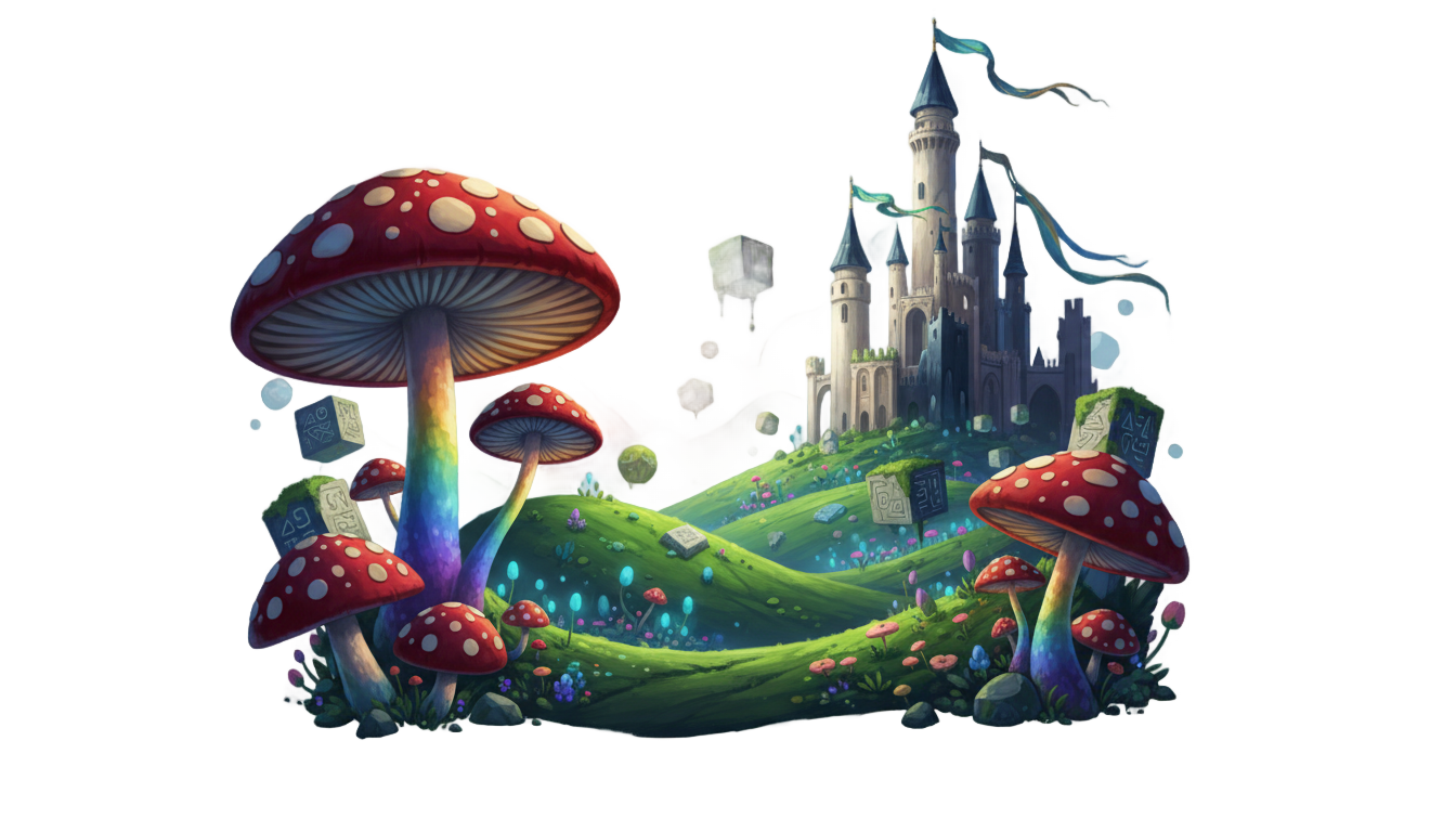 mushroom kingdom png PNG transparent background