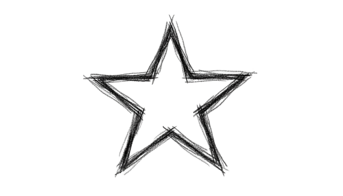 drawn star png PNG transparent background