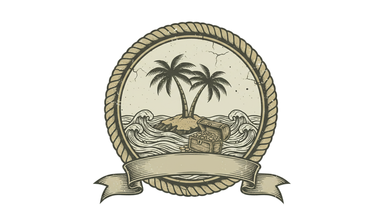 treasure island logo png PNG transparent background