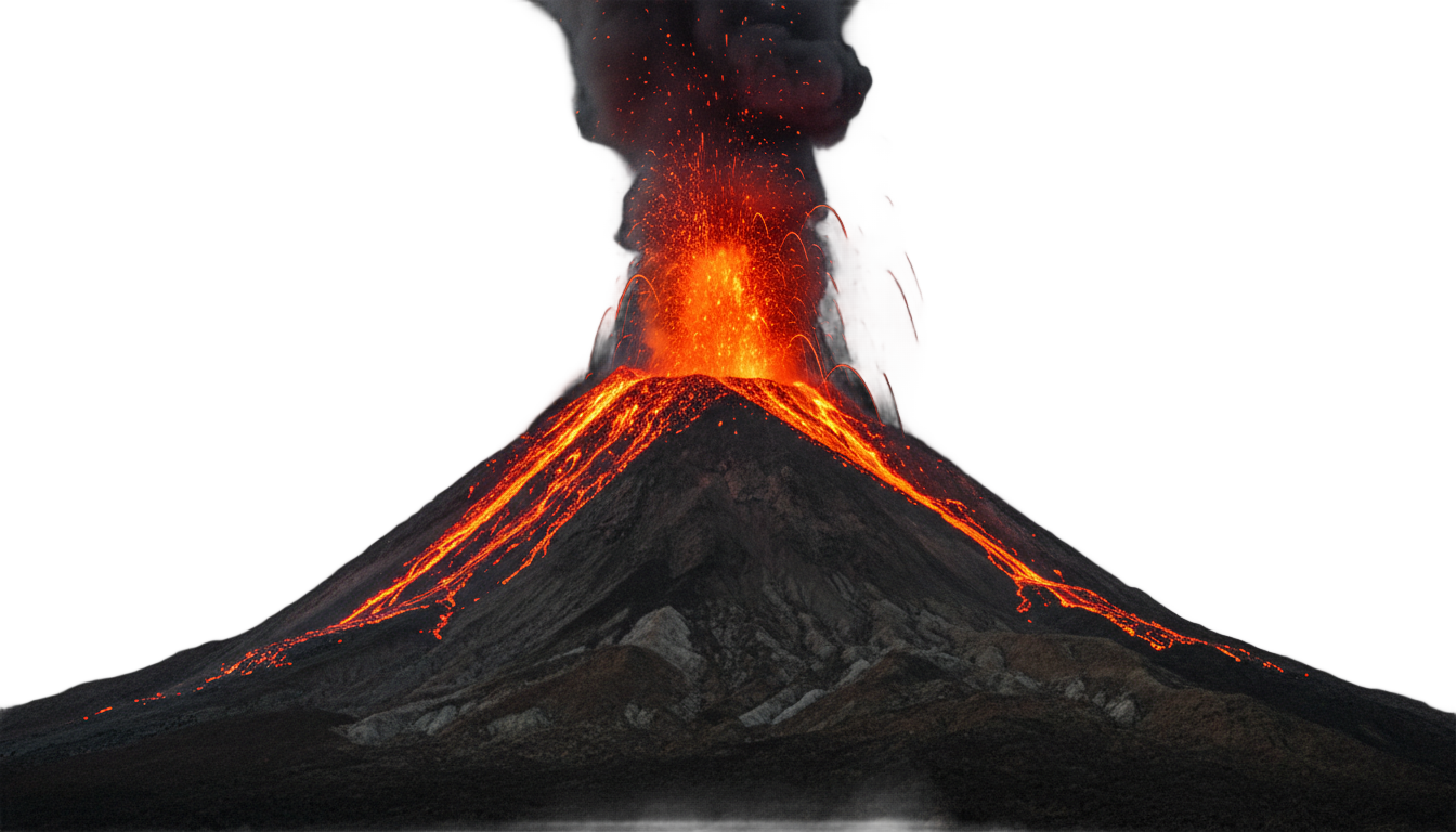 volcano illustration png PNG transparent background