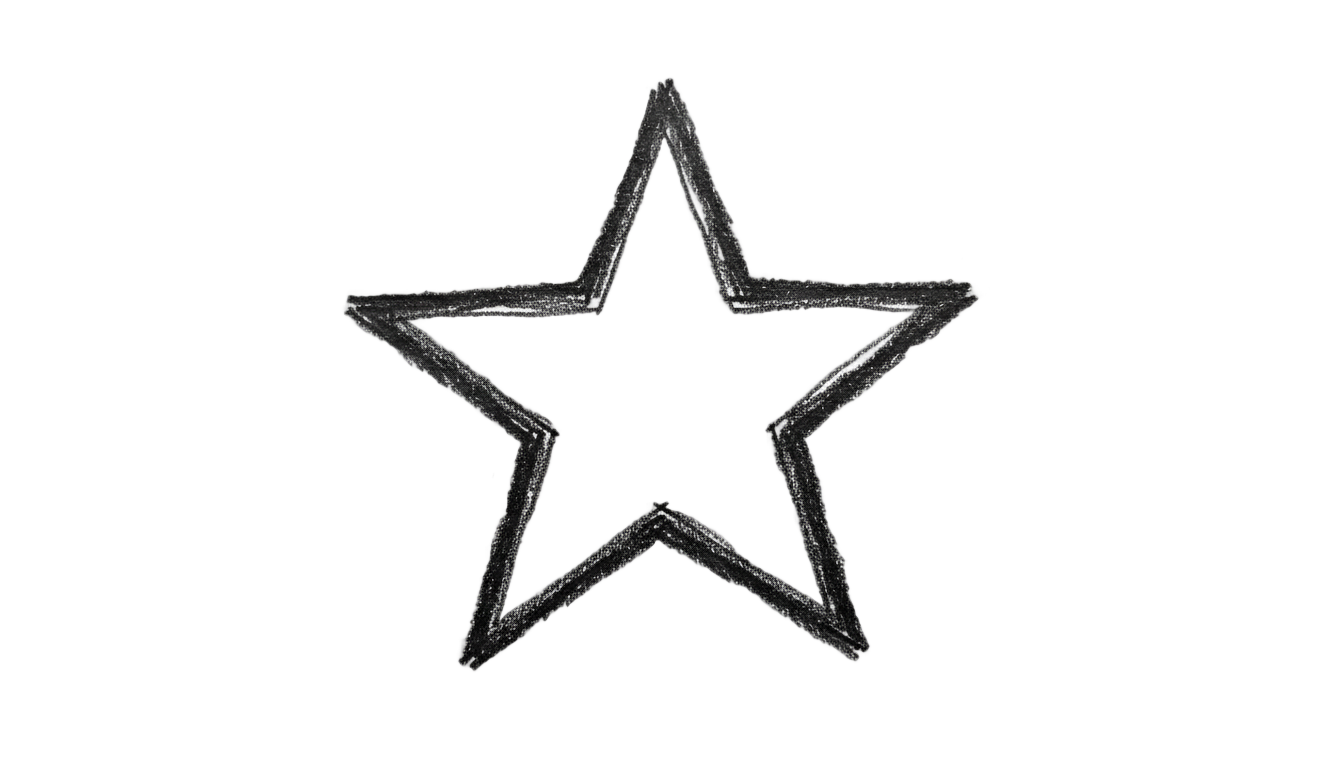 drawn star png PNG transparent background