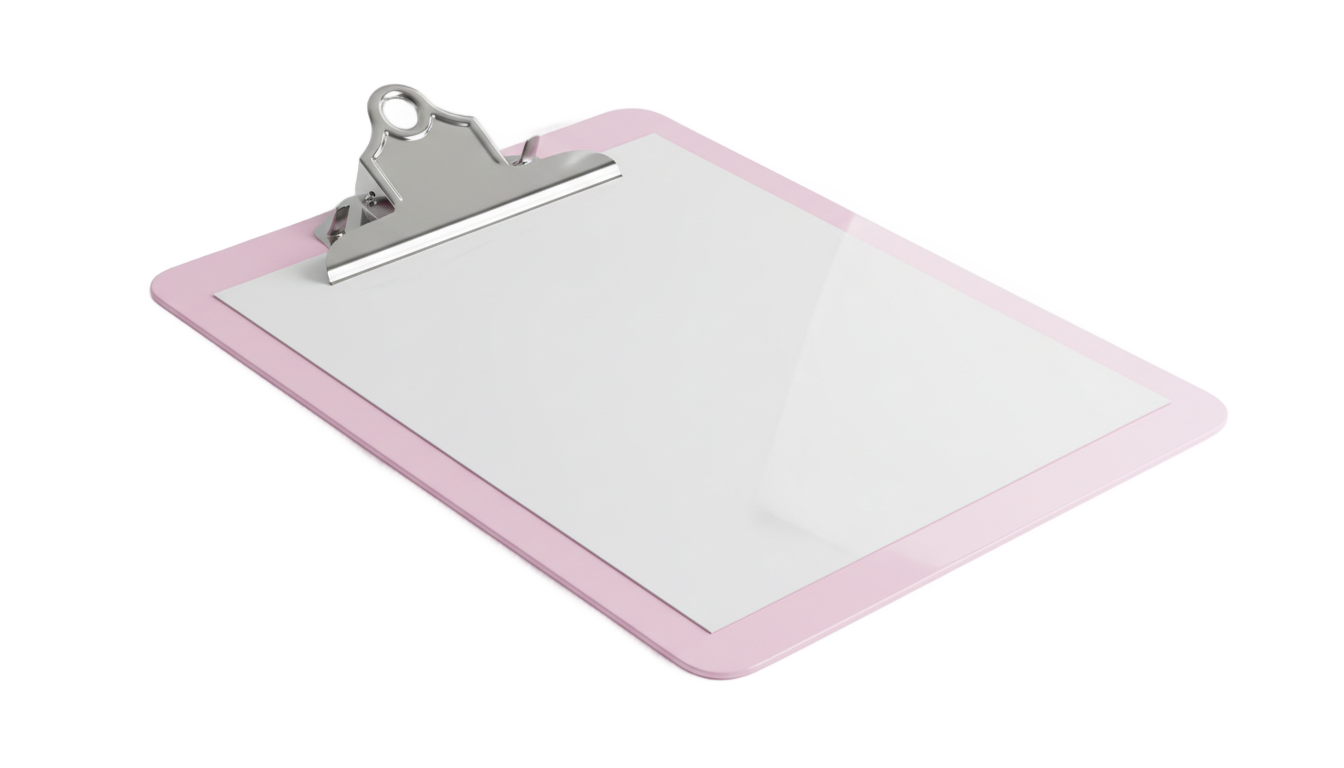 pink clipboard png PNG transparent background