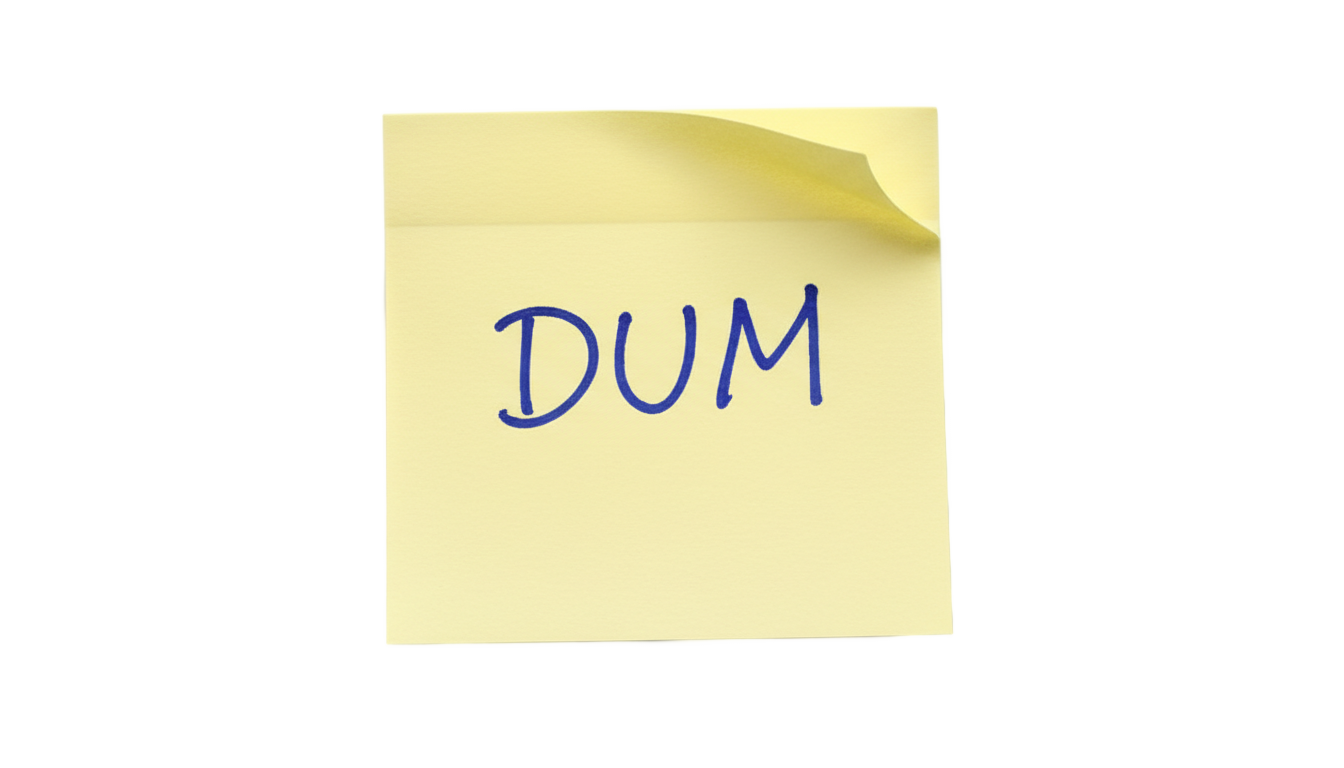 dum sticky note png PNG transparent background