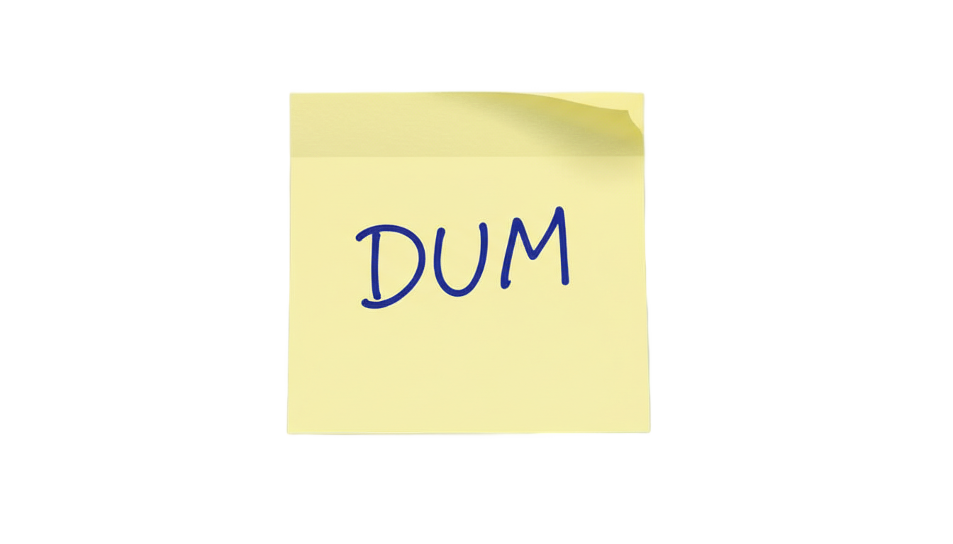 dum sticky note png PNG transparent background