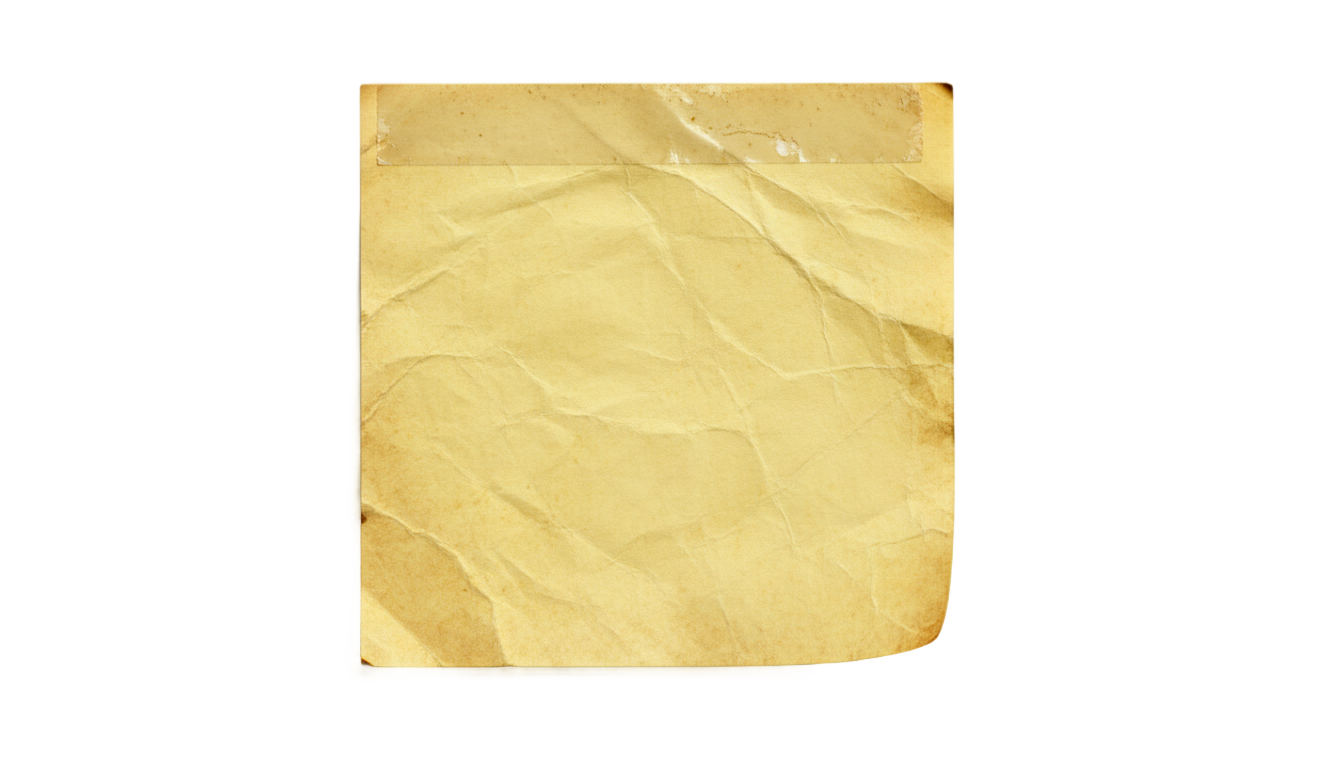 vintage sticky note png PNG transparent background