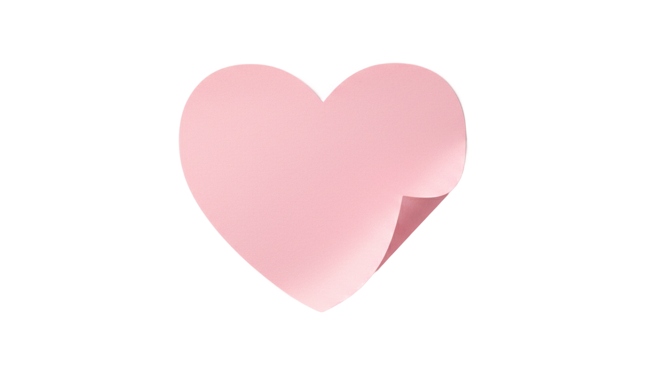 heart sticky note png PNG transparent background