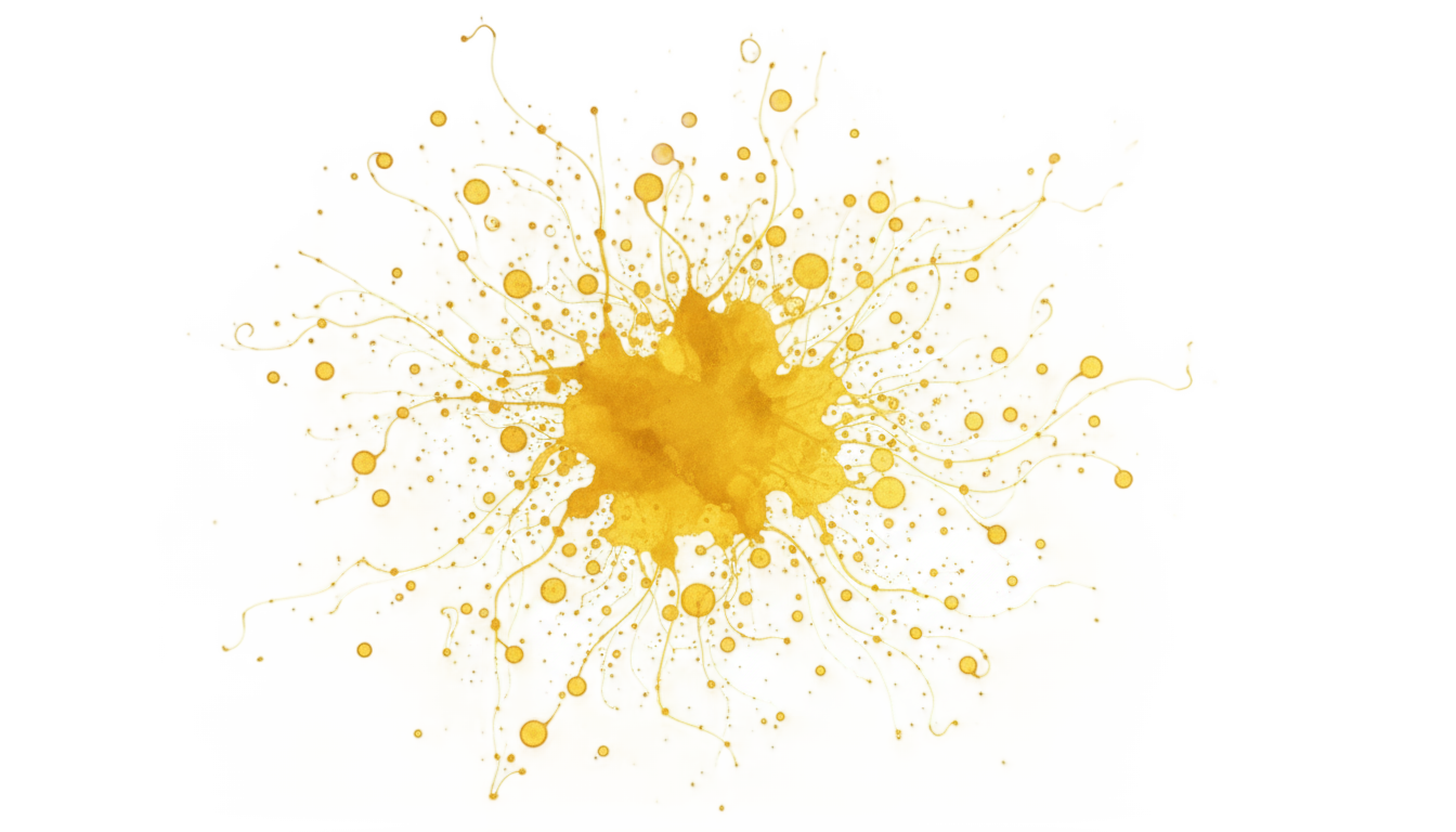 yellow ink splash png PNG transparent background