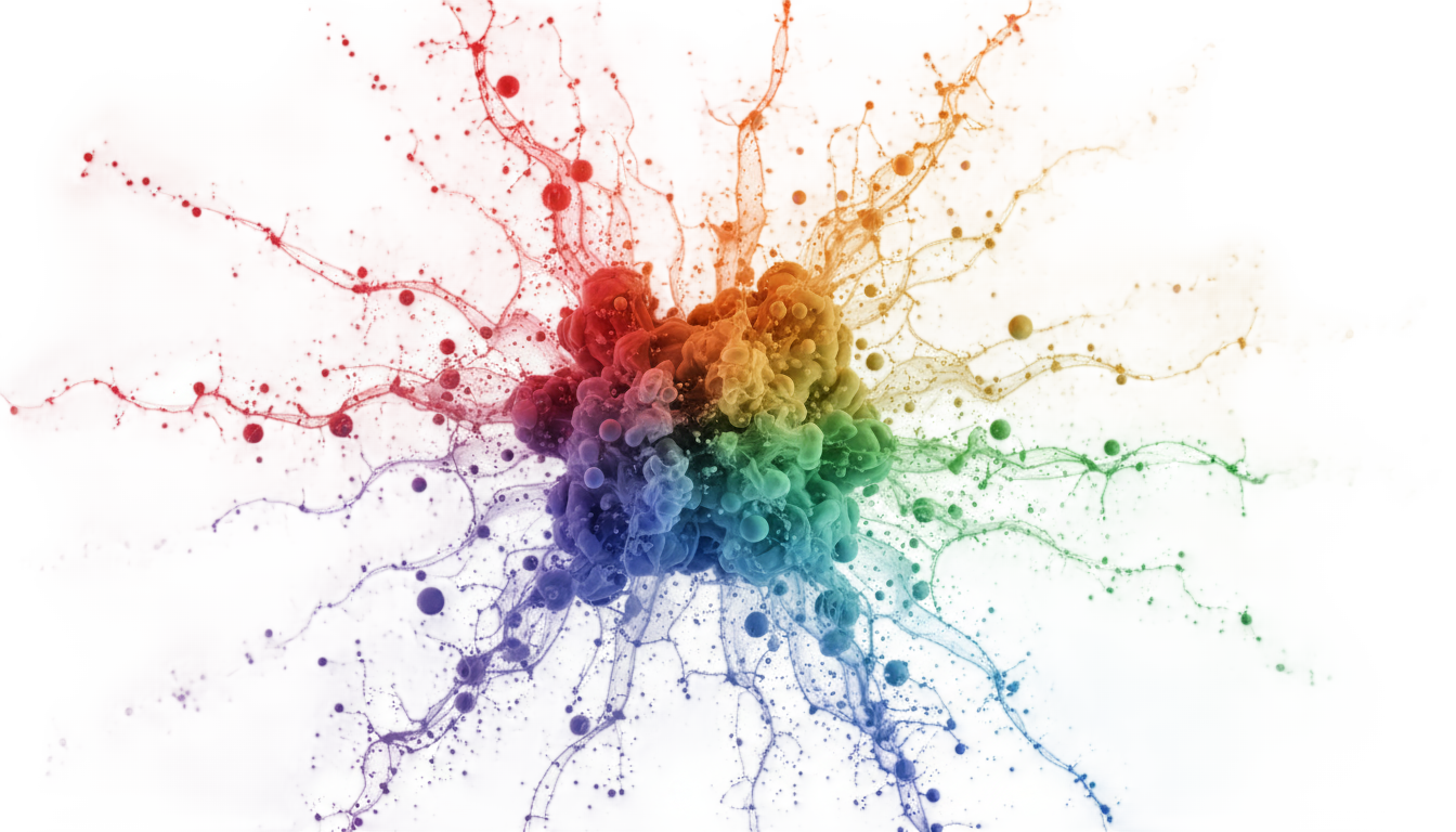 colorful ink splash png PNG transparent background