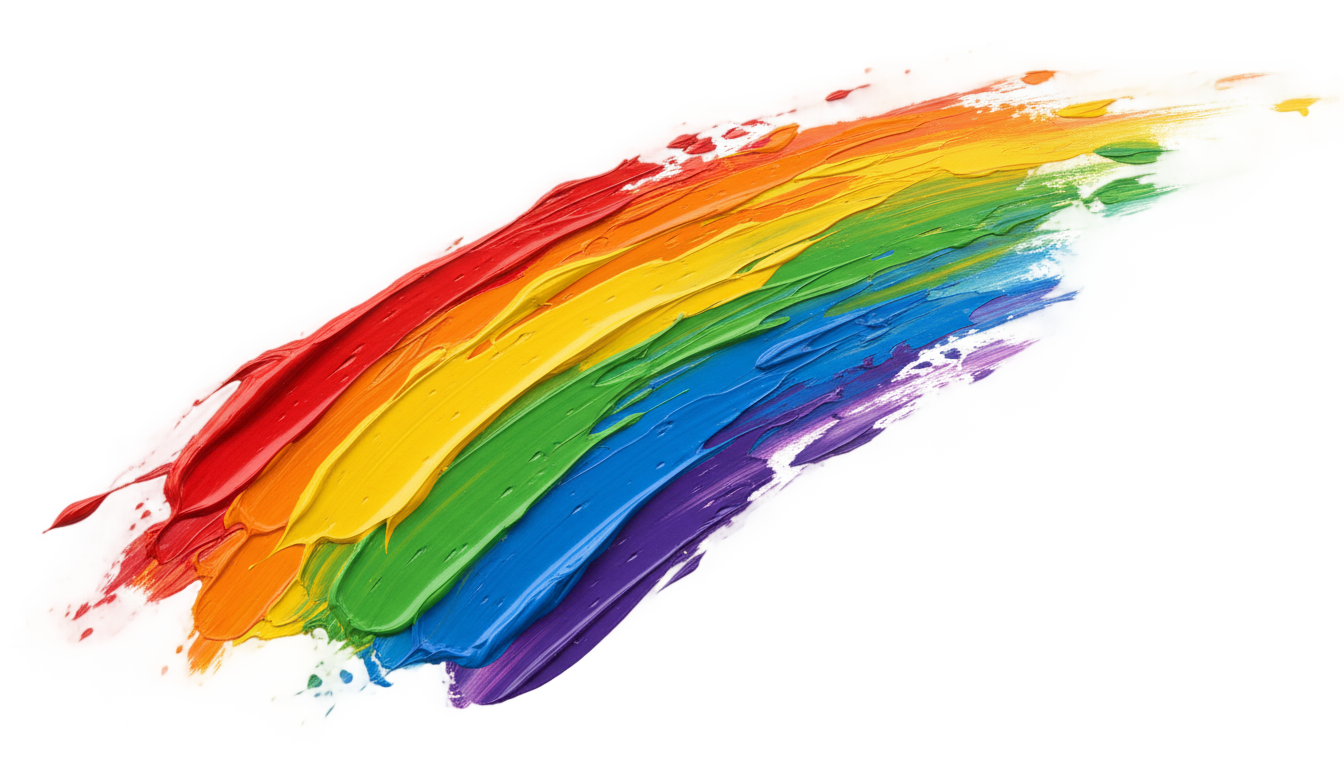 rainbow brush stroke png PNG transparent background