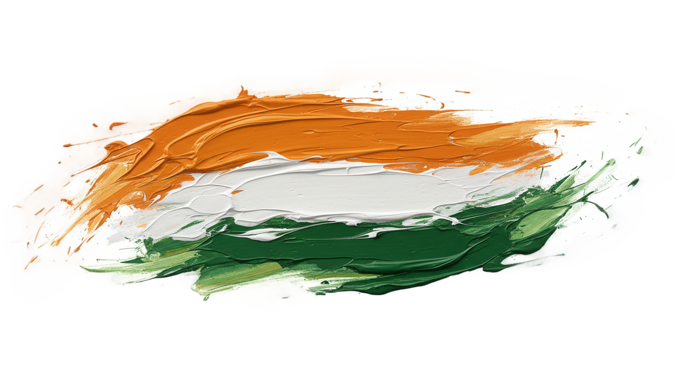 indian flag brush stroke png PNG transparent background