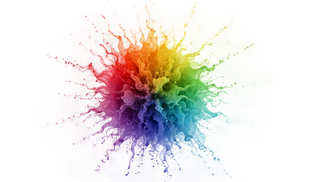 colorful ink splash png PNG transparent background