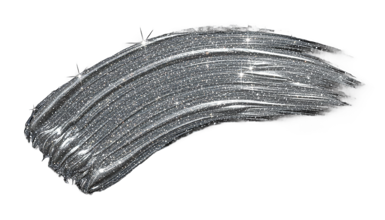 silver glitter brush stroke png PNG transparent background
