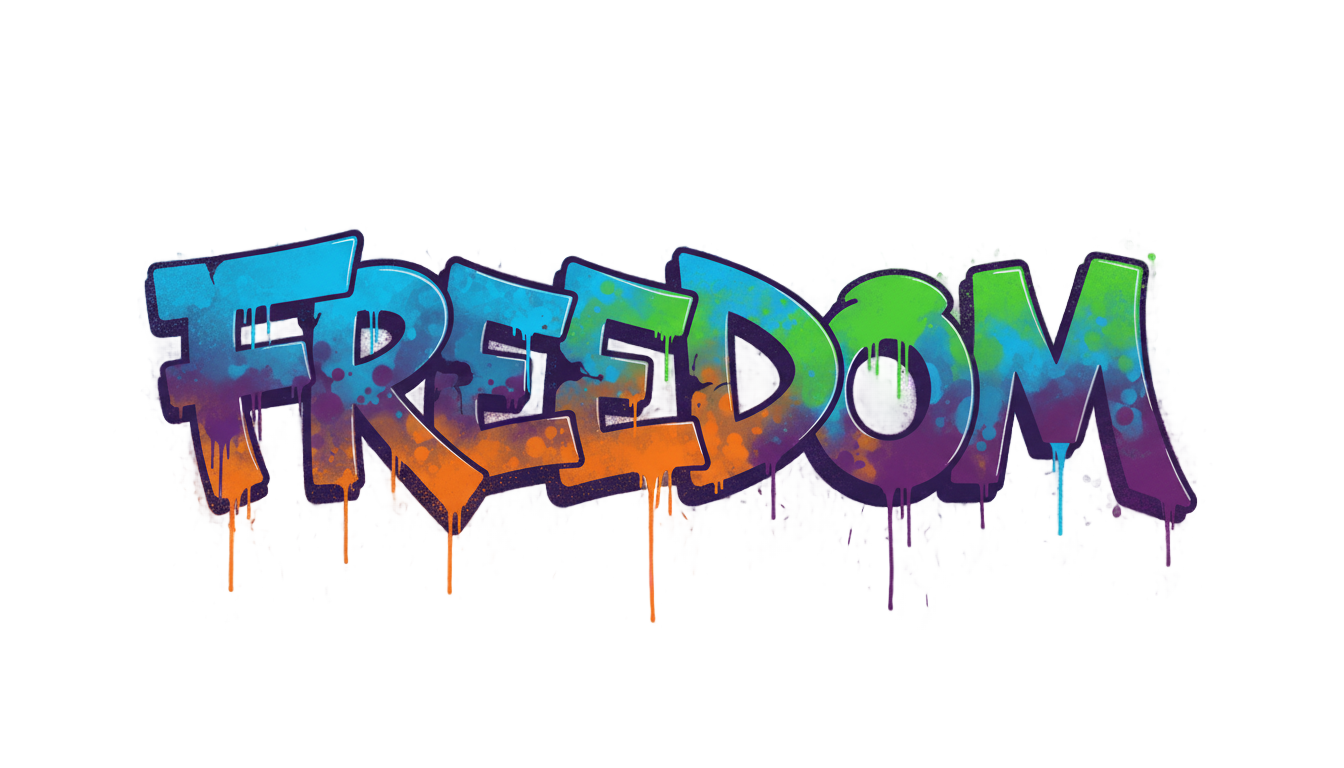 spray paint words png PNG transparent background