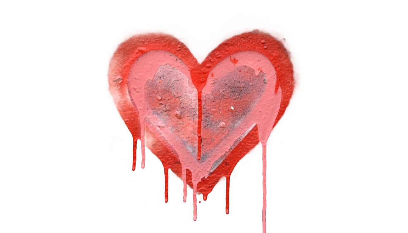spray paint heart png PNG transparent background