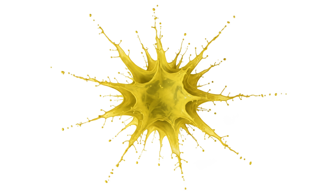 yellow ink splash png PNG transparent background