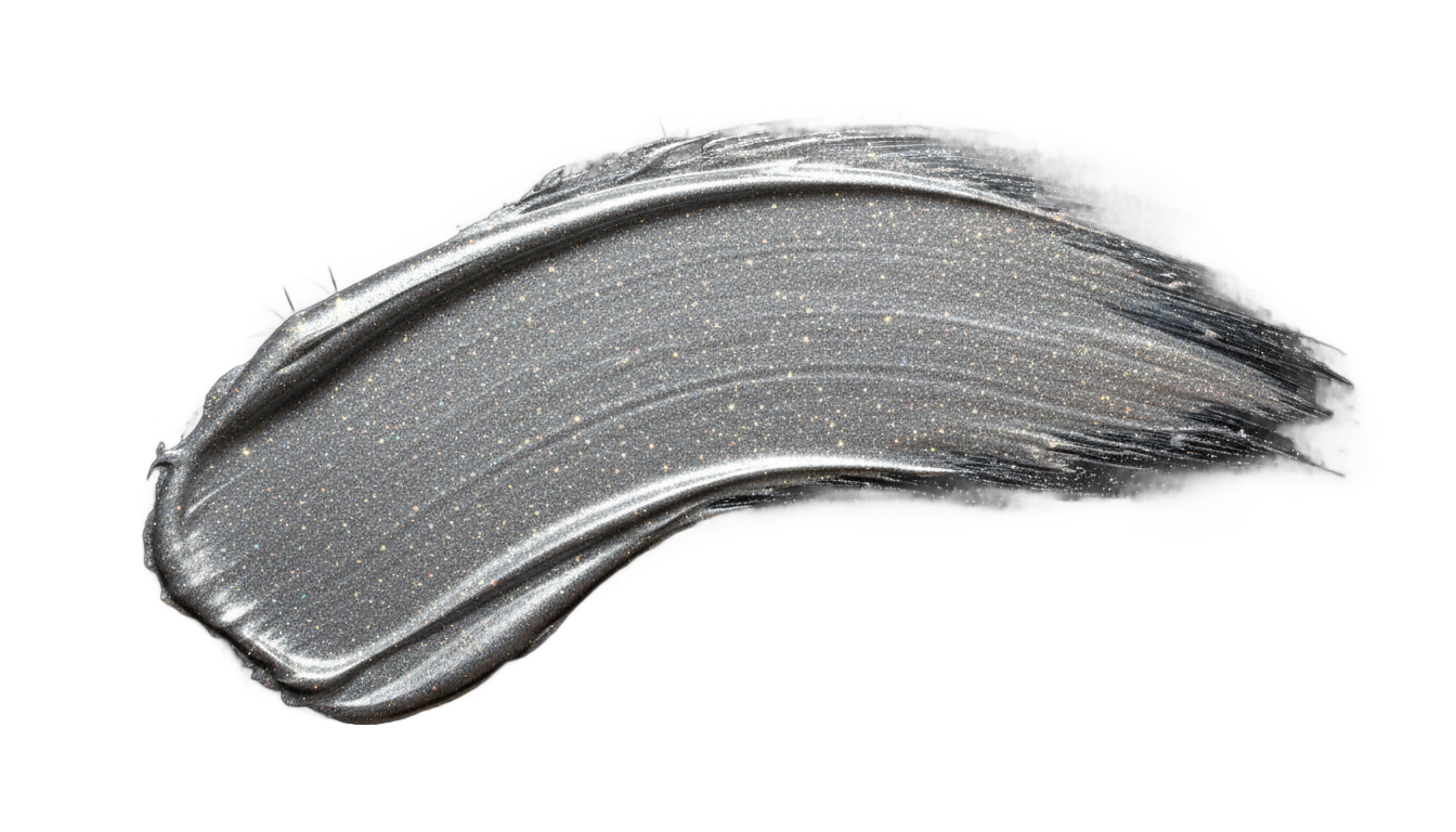 silver glitter brush stroke png PNG transparent background