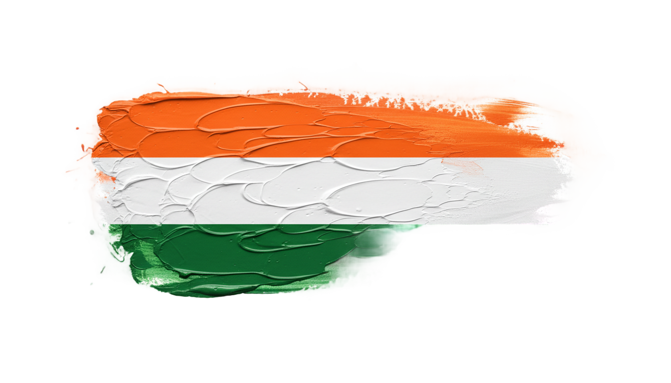 indian flag brush stroke png PNG transparent background