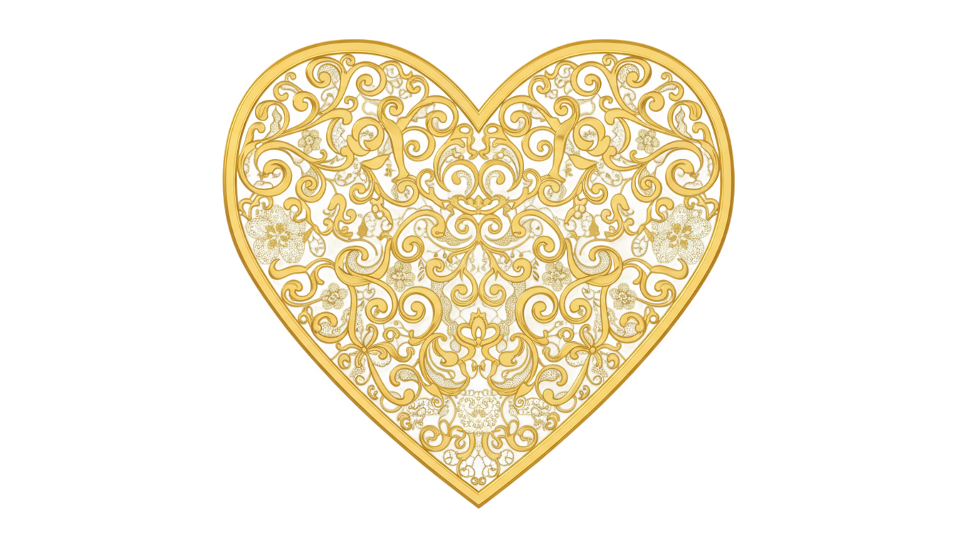 filigree heart png PNG transparent background