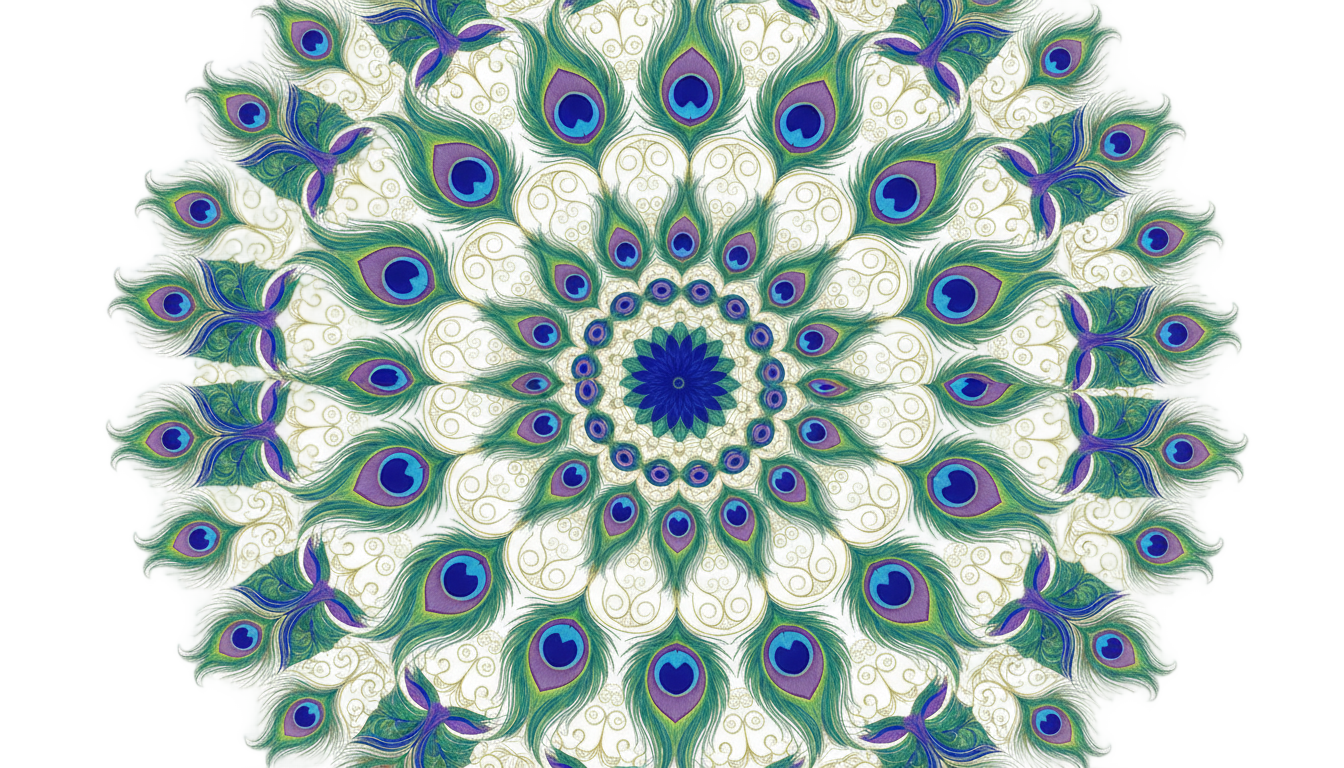peacock feather mandala png PNG transparent background