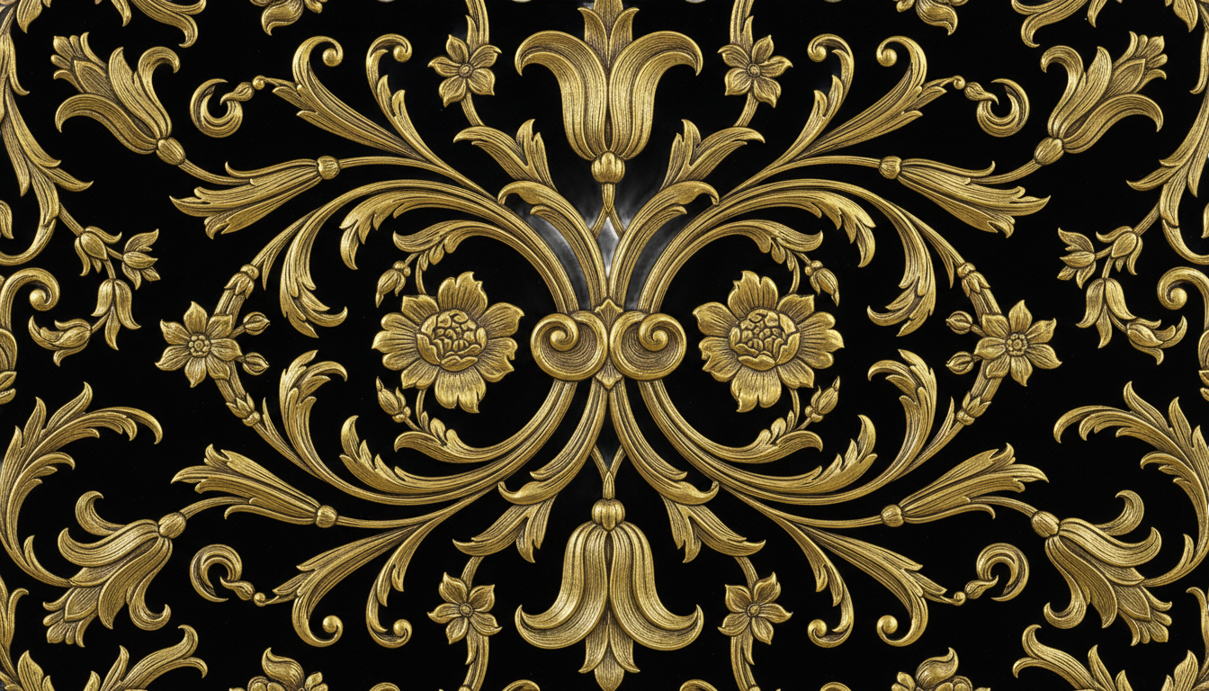golden floral pattern png PNG transparent background