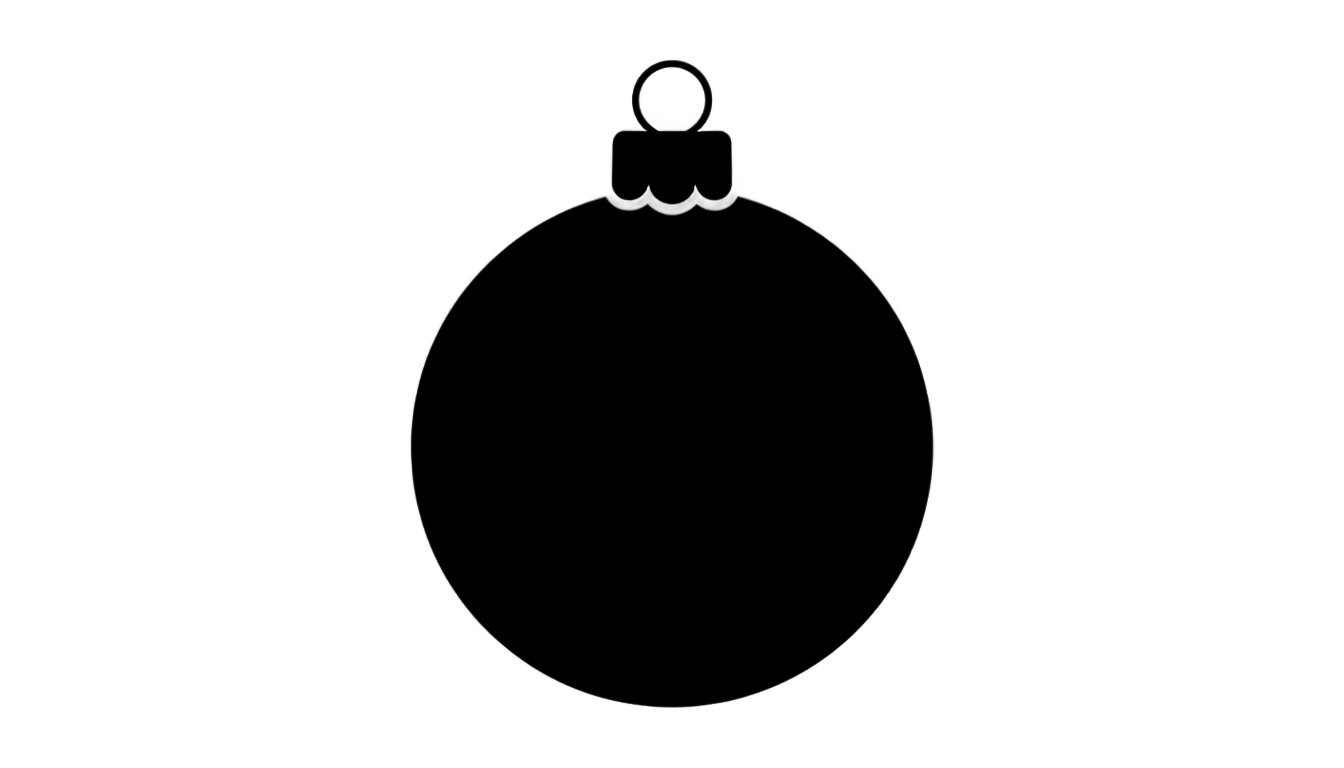 christmas ornament silhouette png PNG transparent background