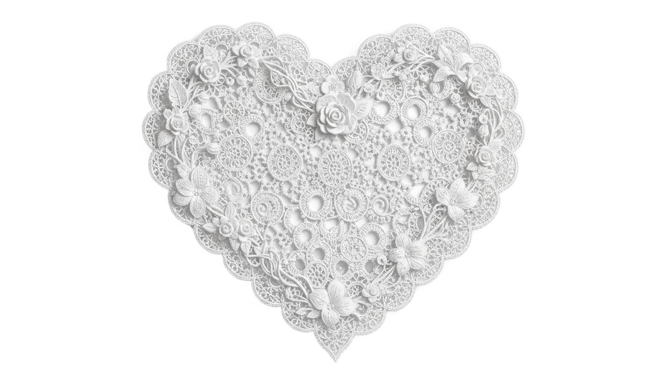 heart lace border png PNG transparent background