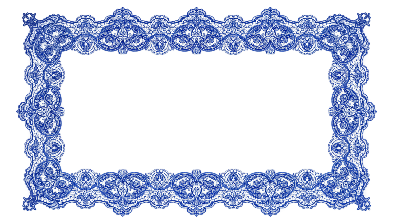blue lace border png PNG transparent background
