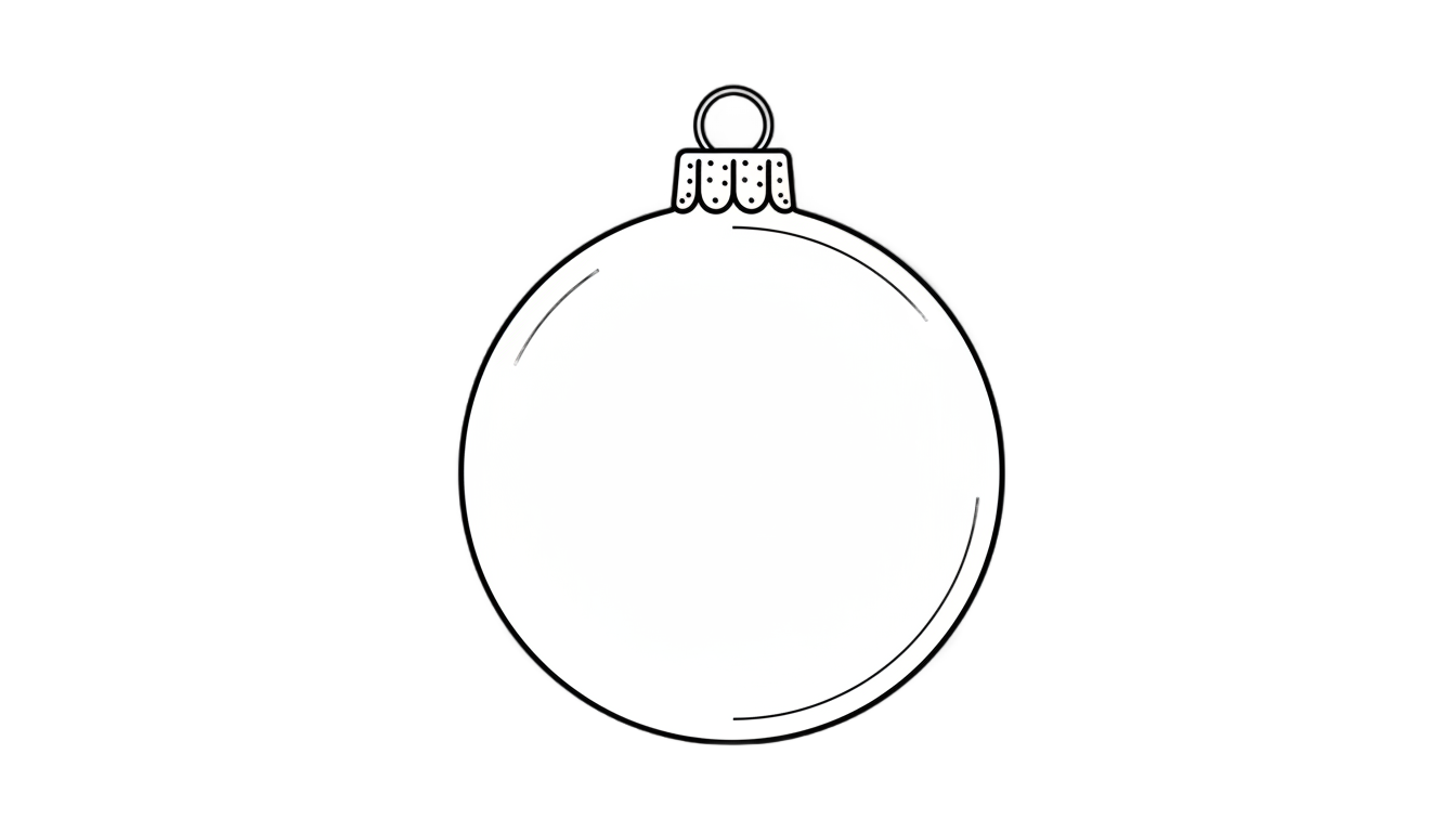 christmas ornament outline png PNG transparent background