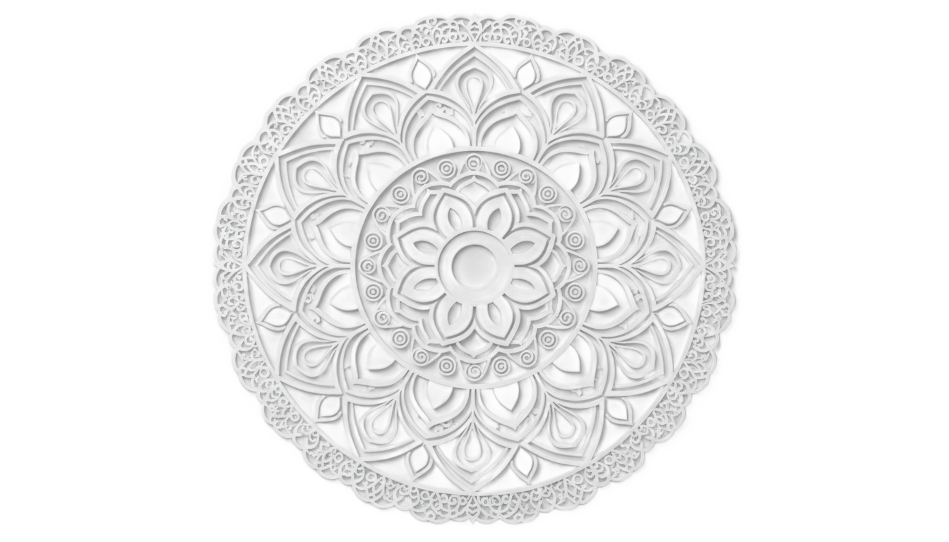 mandala blanca png PNG transparent background