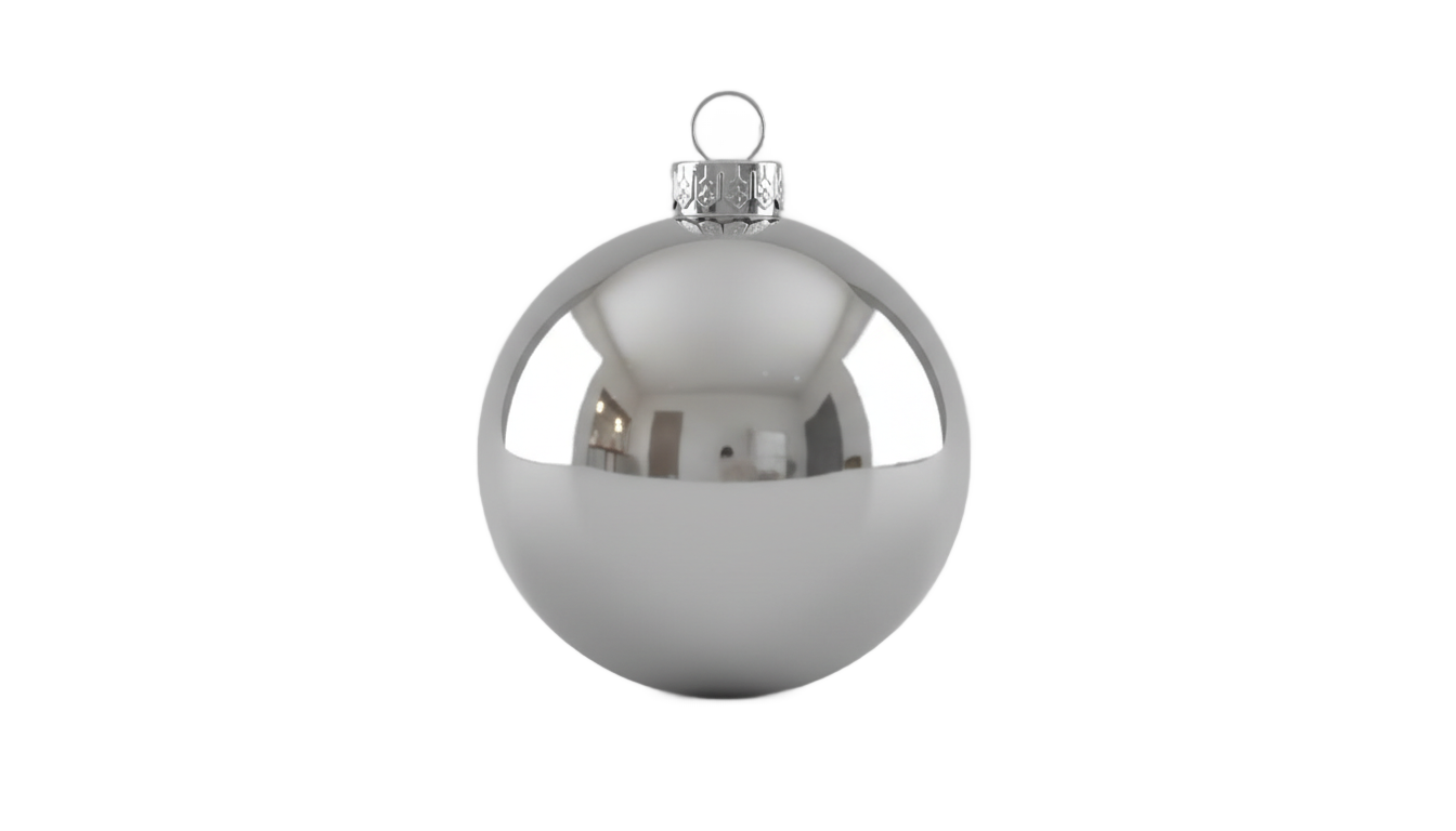 silver ornament png PNG transparent background