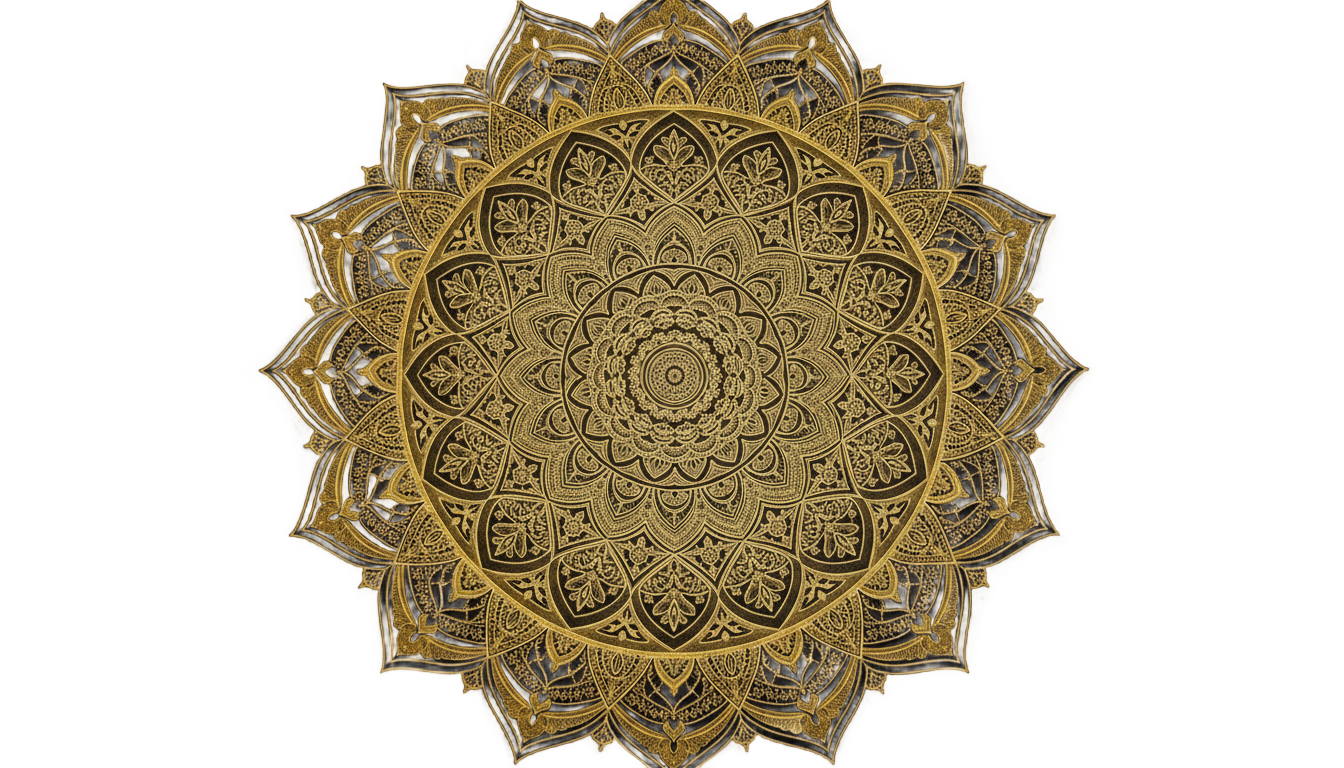 elegant gold mandala png PNG transparent background