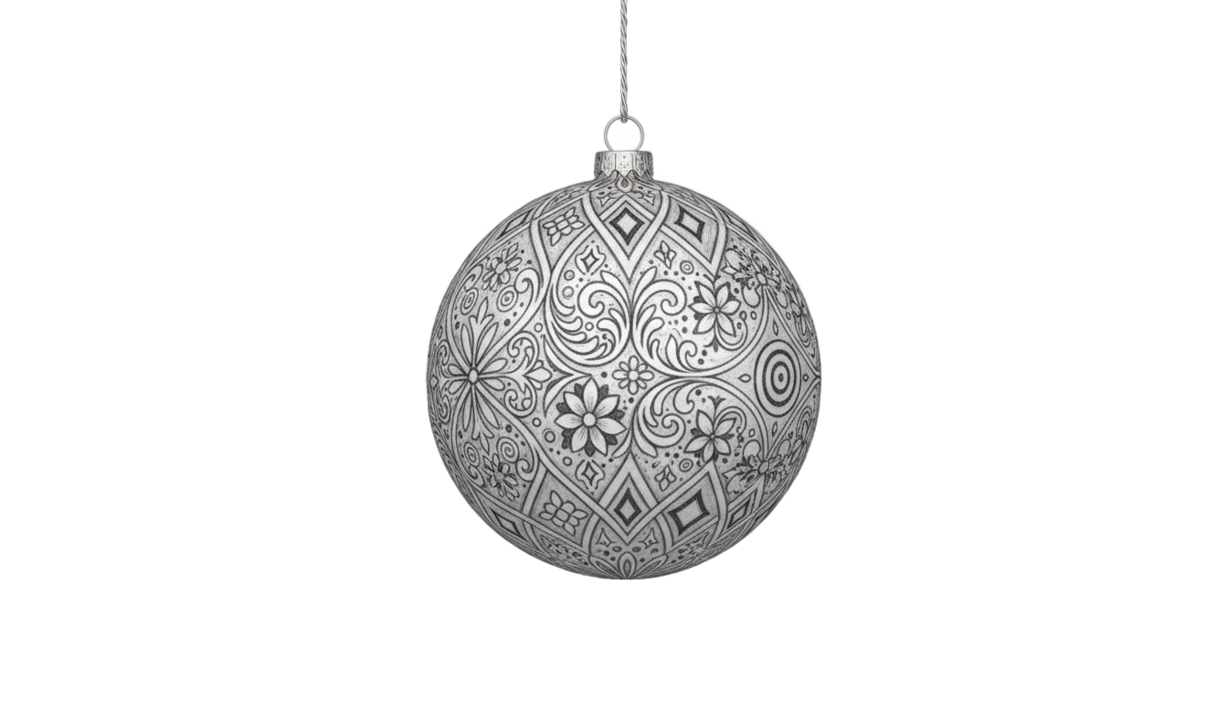ornament png black and white PNG transparent background
