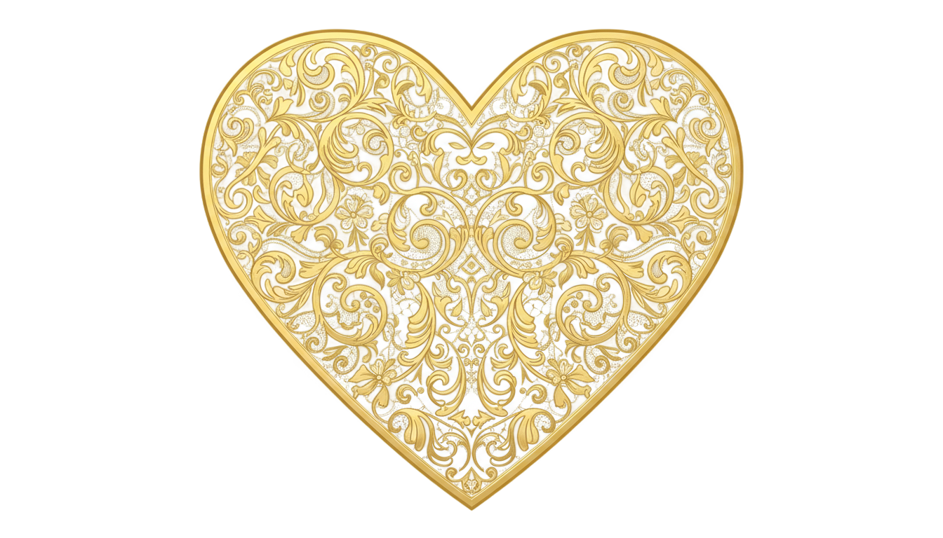 filigree heart png PNG transparent background