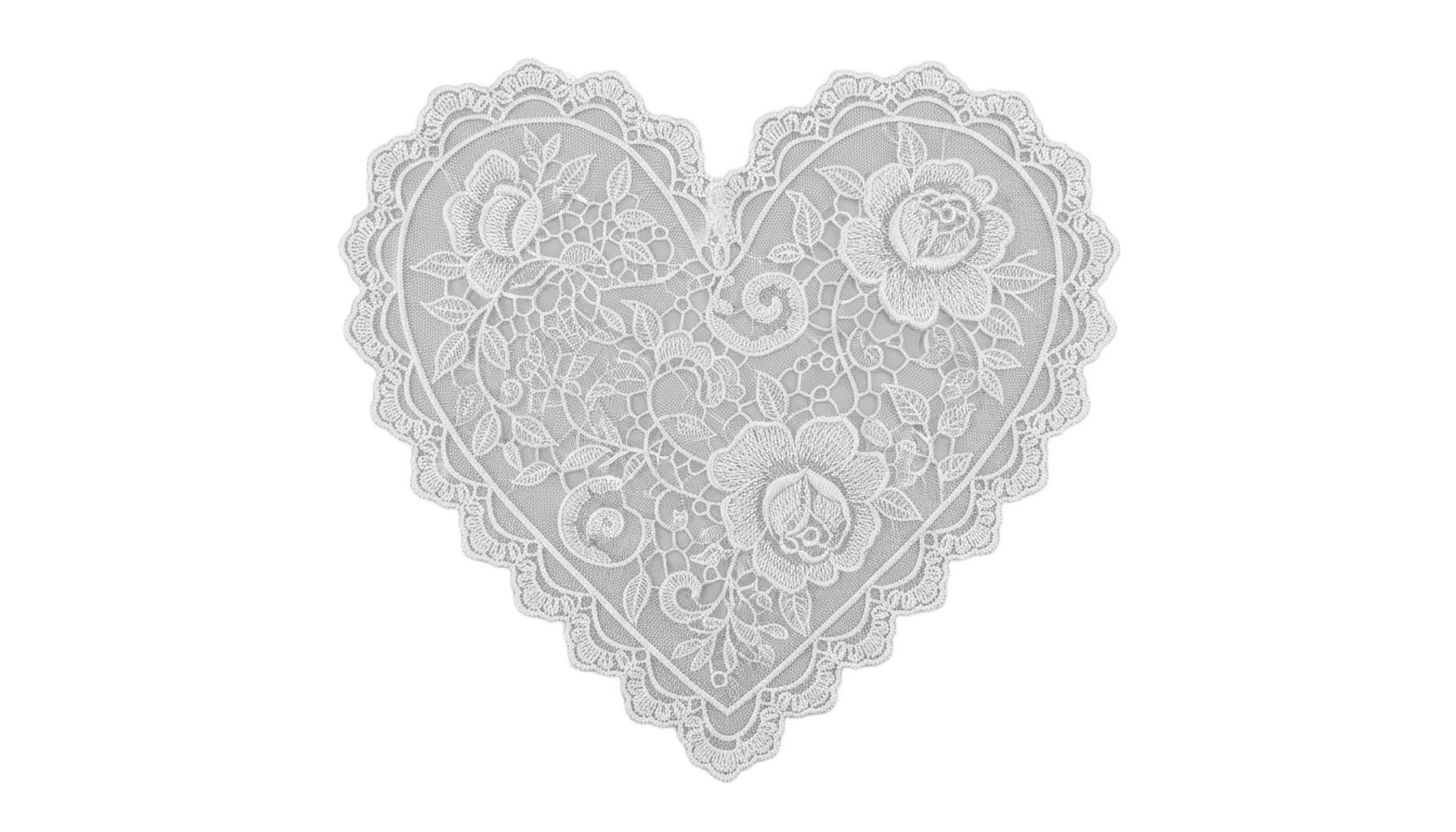 lace heart png PNG transparent background