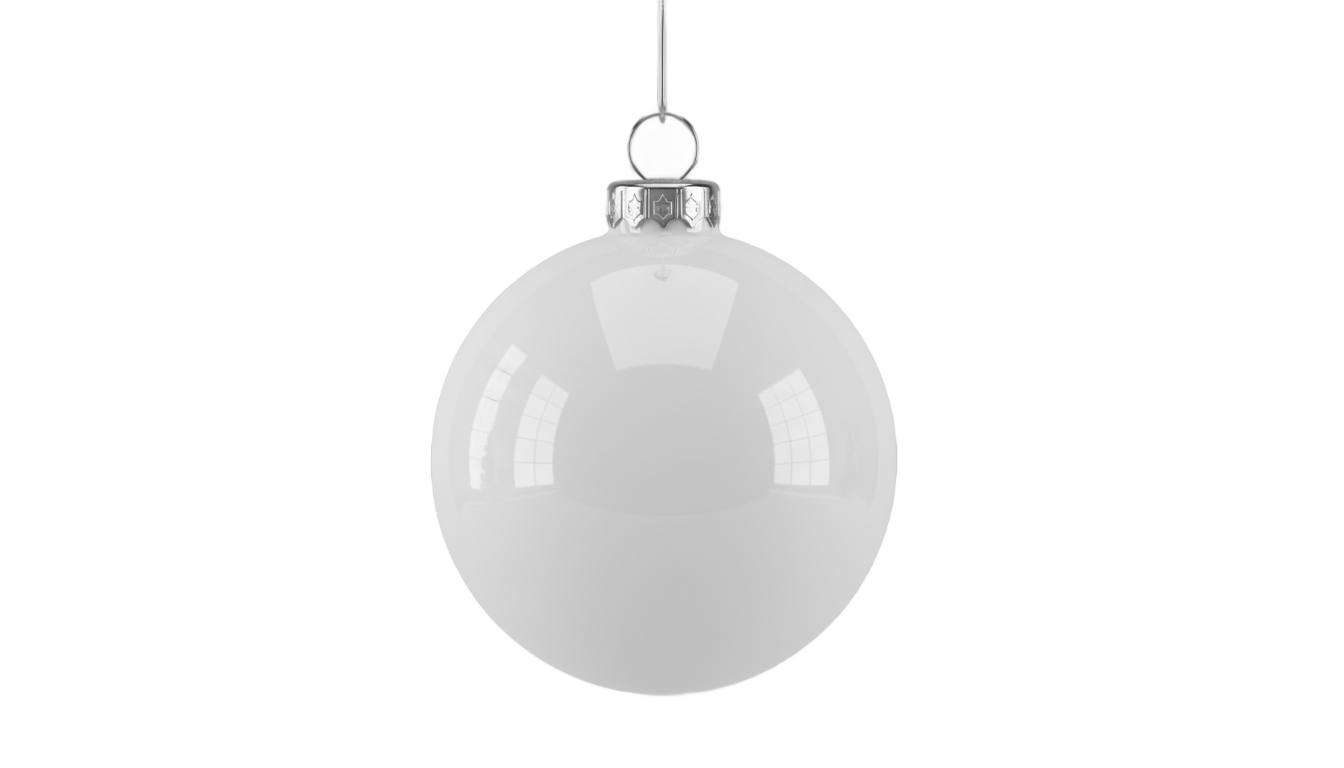 white christmas ornament png PNG transparent background