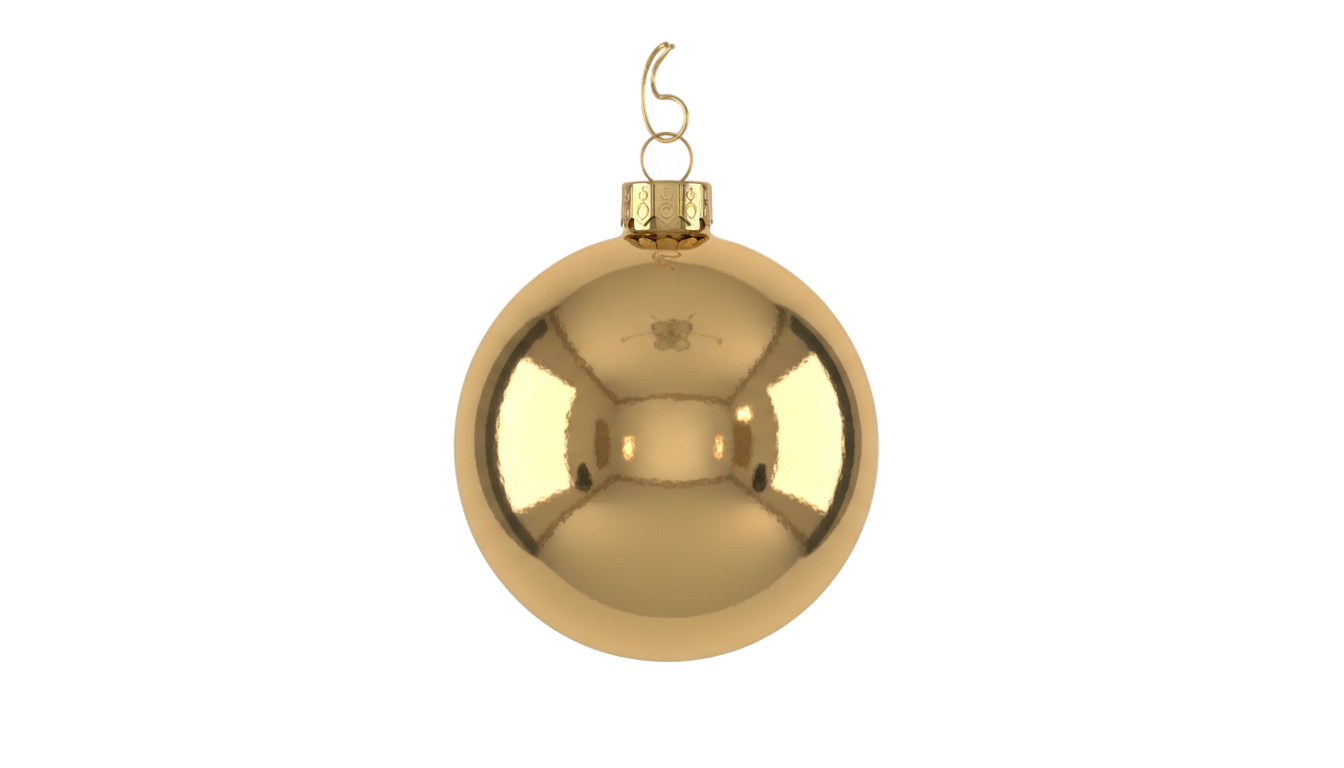 gold christmas ornament png PNG transparent background