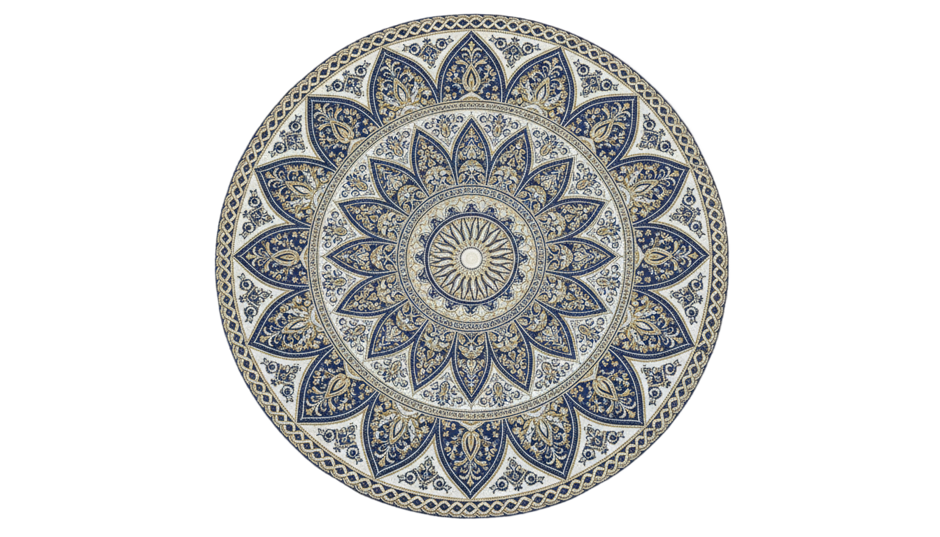 mandala on floor png PNG transparent background