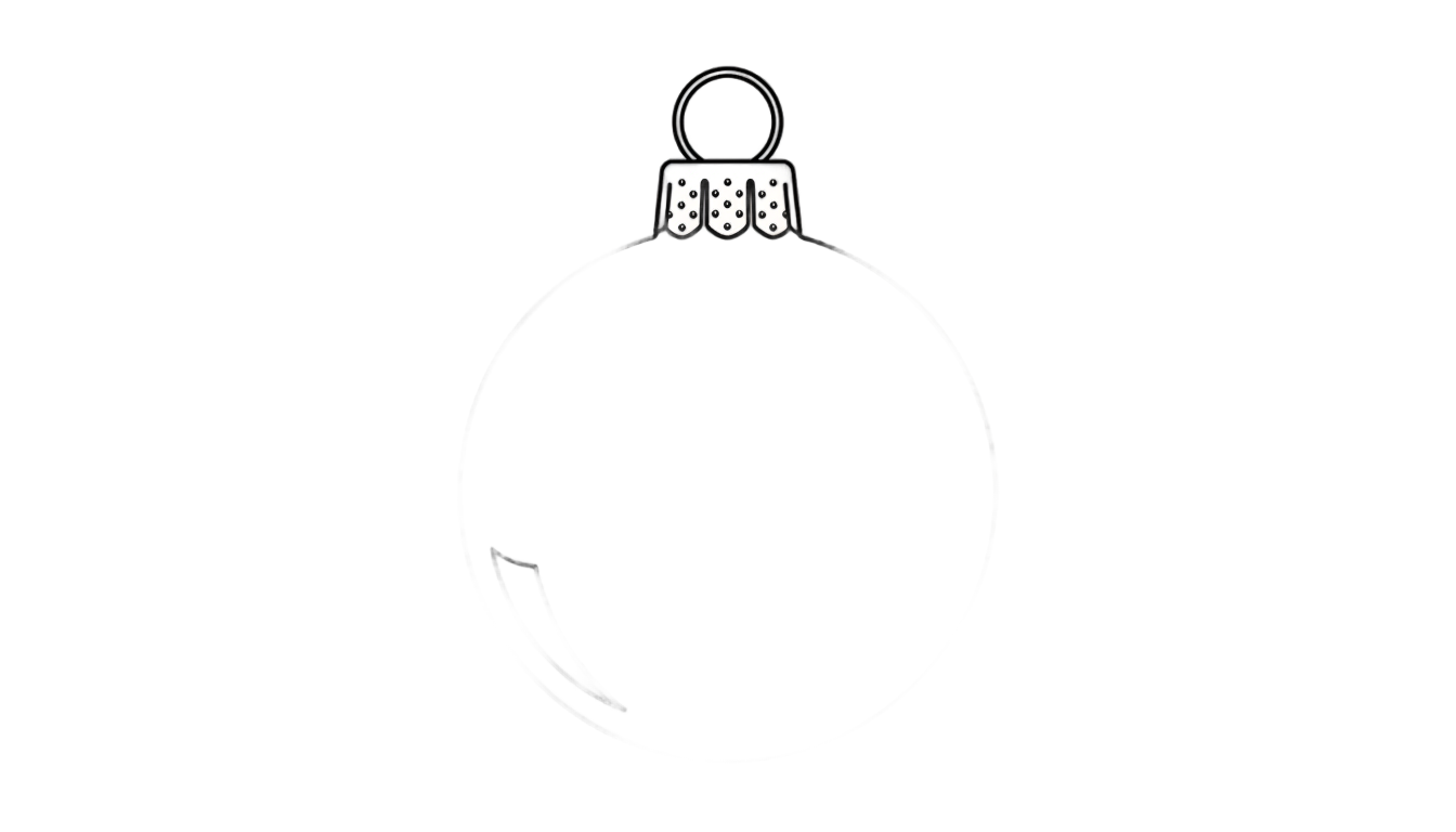 christmas ornament outline png PNG transparent background