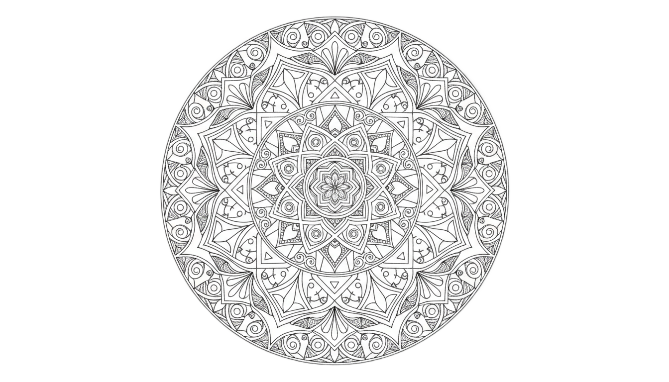 mandala blanco y negro png PNG transparent background
