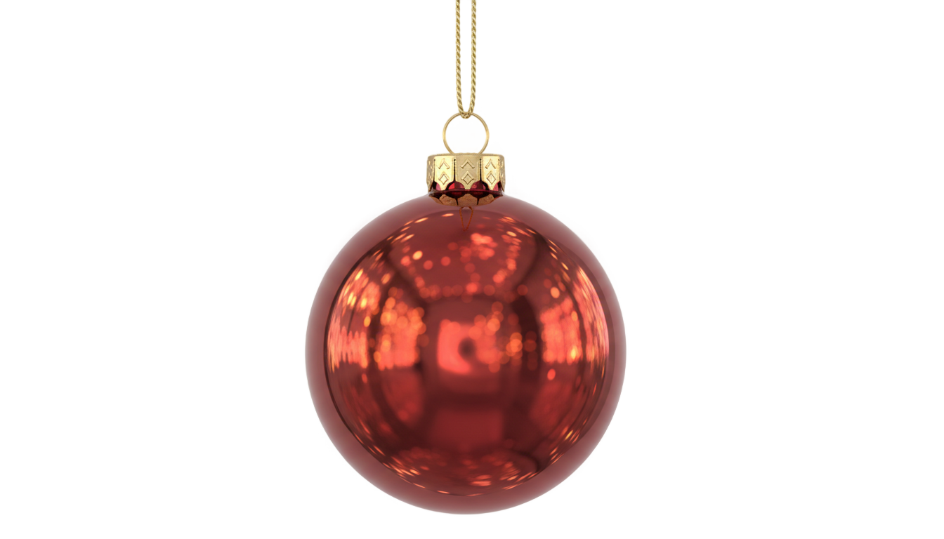 round christmas ornament png PNG transparent background