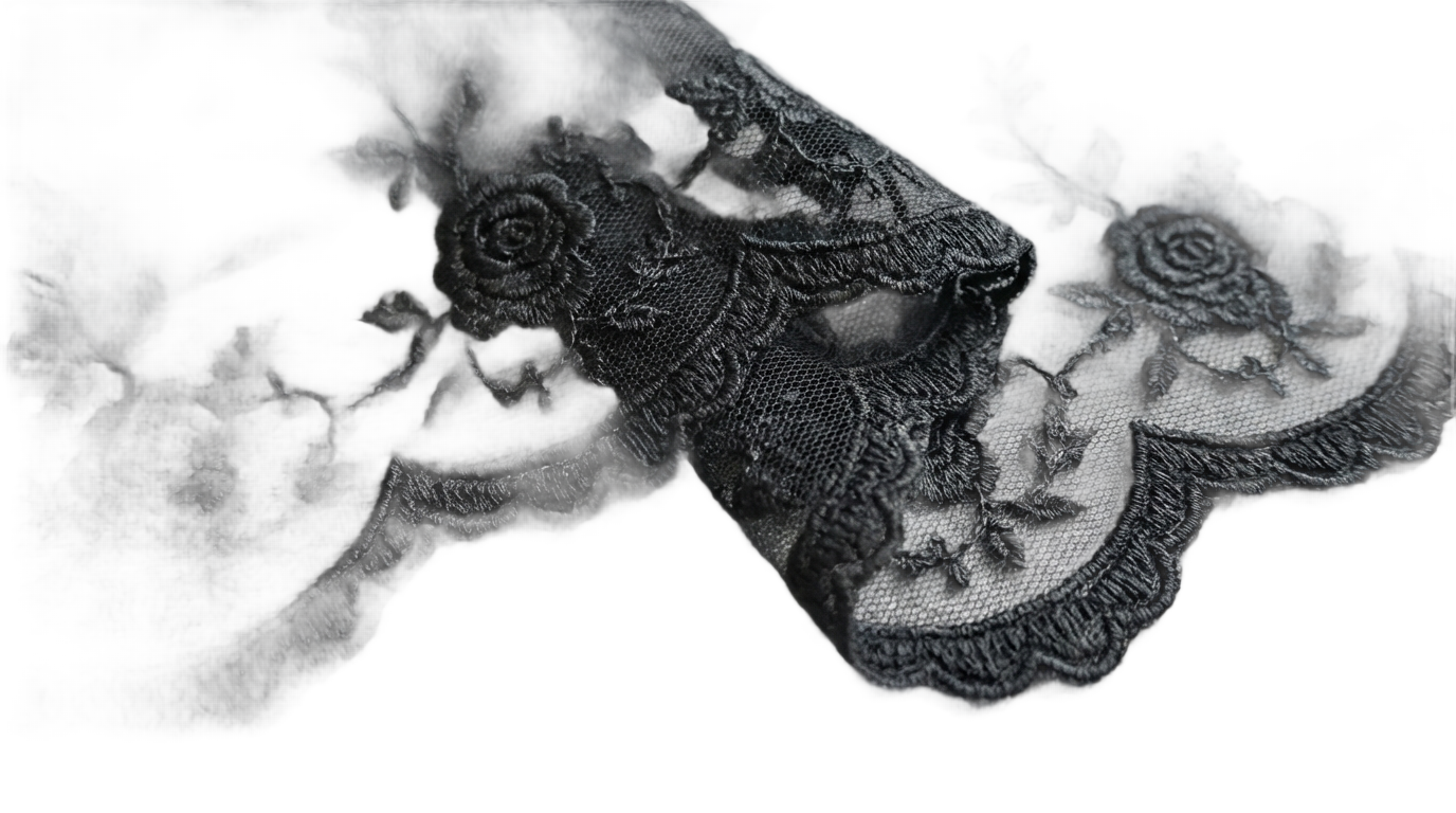 black lace png PNG transparent background