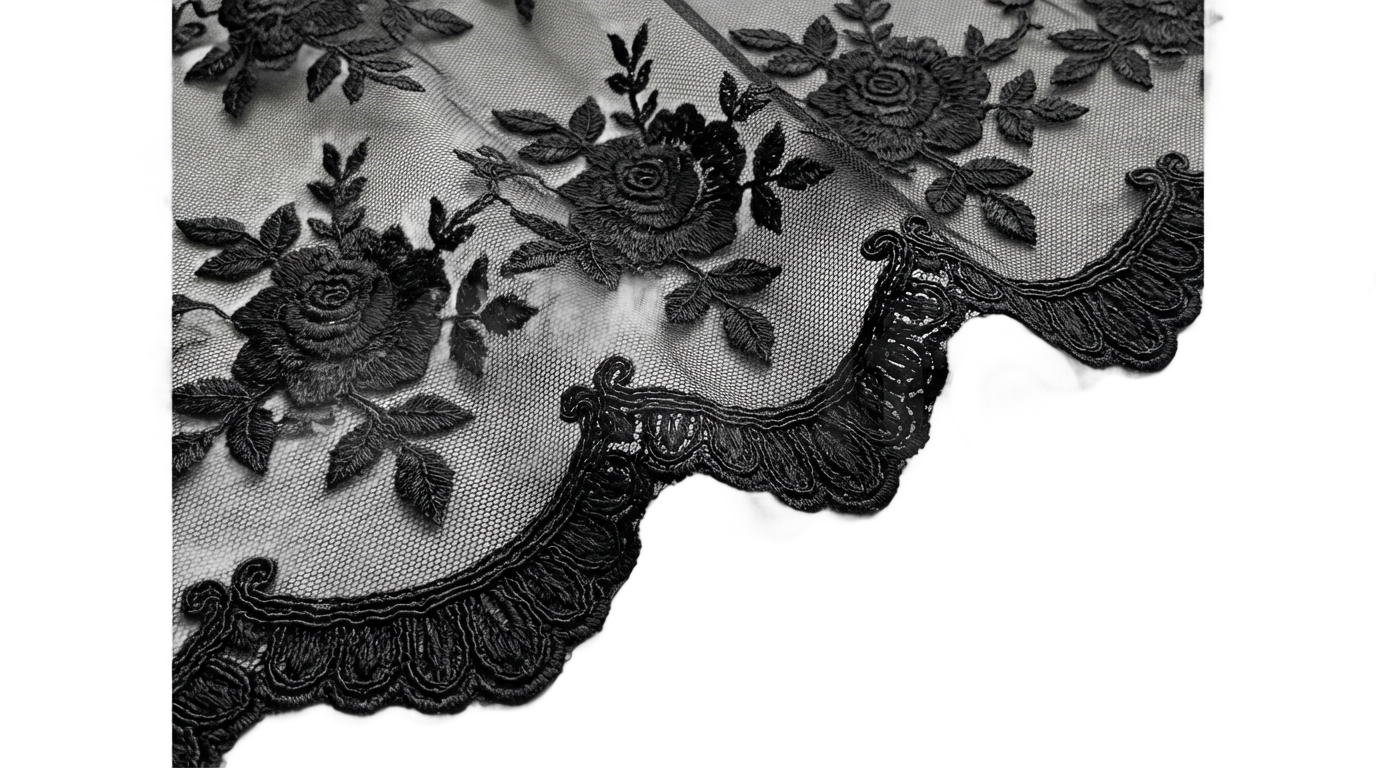 black lace png PNG transparent background