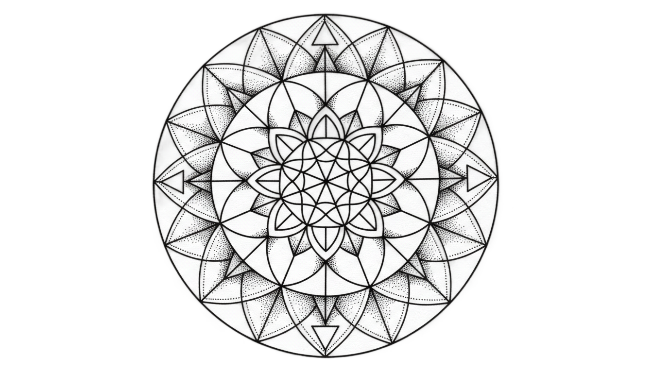 geometric mandala tattoo png PNG transparent background
