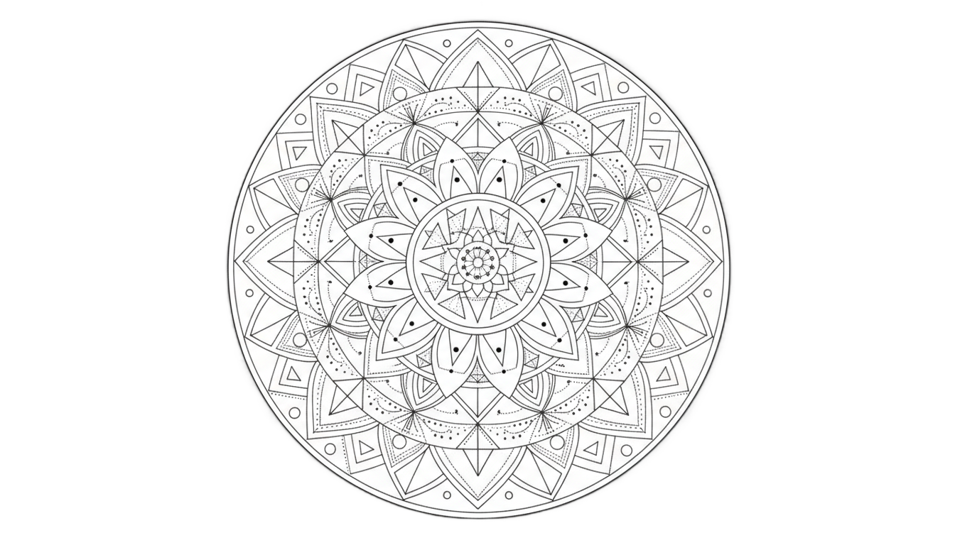 mandala line art png PNG transparent background