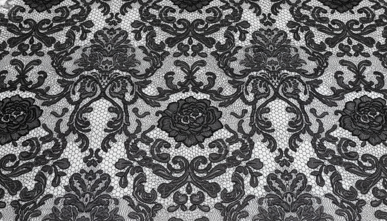 black lace fabric png PNG transparent background