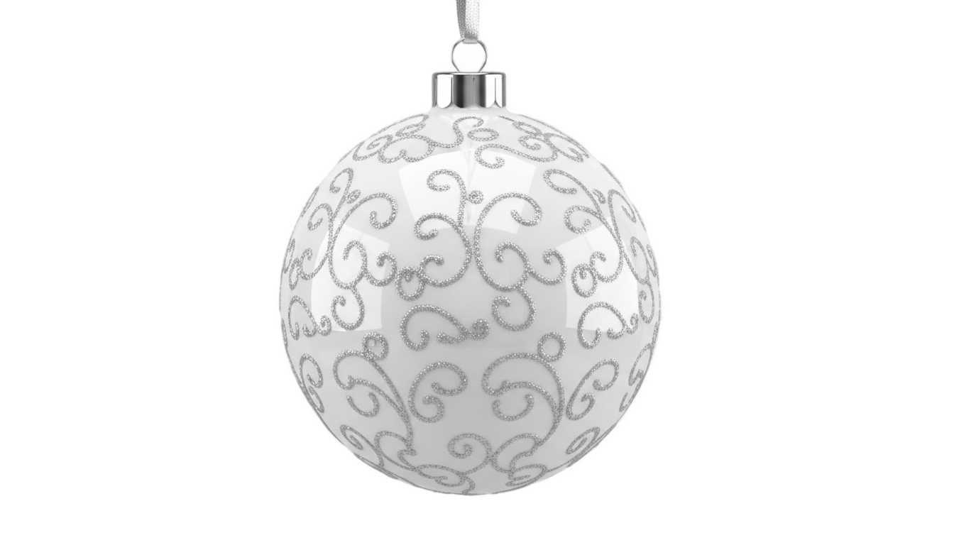 white ornament png PNG transparent background