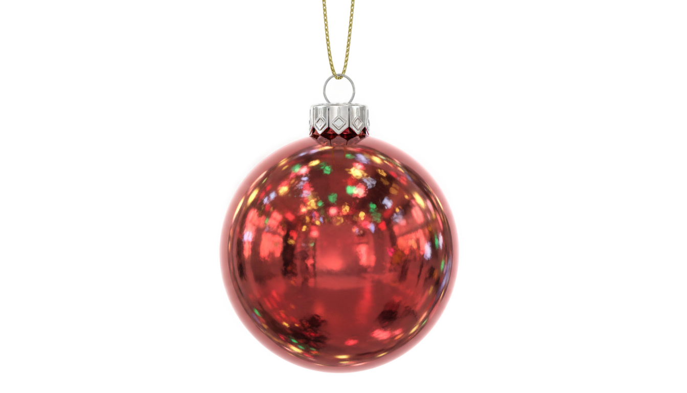 round christmas ornament png PNG transparent background
