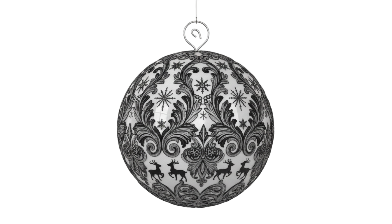 ornament png black and white PNG transparent background