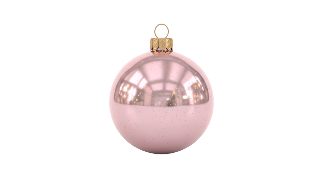 pink christmas ornament png PNG transparent background